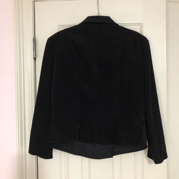 Vtg  Jessica Howard  Velvet Double Breasted Blazer Size S Black Dark Acad… - Picture 5 of 8